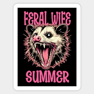 Fearl Wife Summer Funny Opossum Sticker
